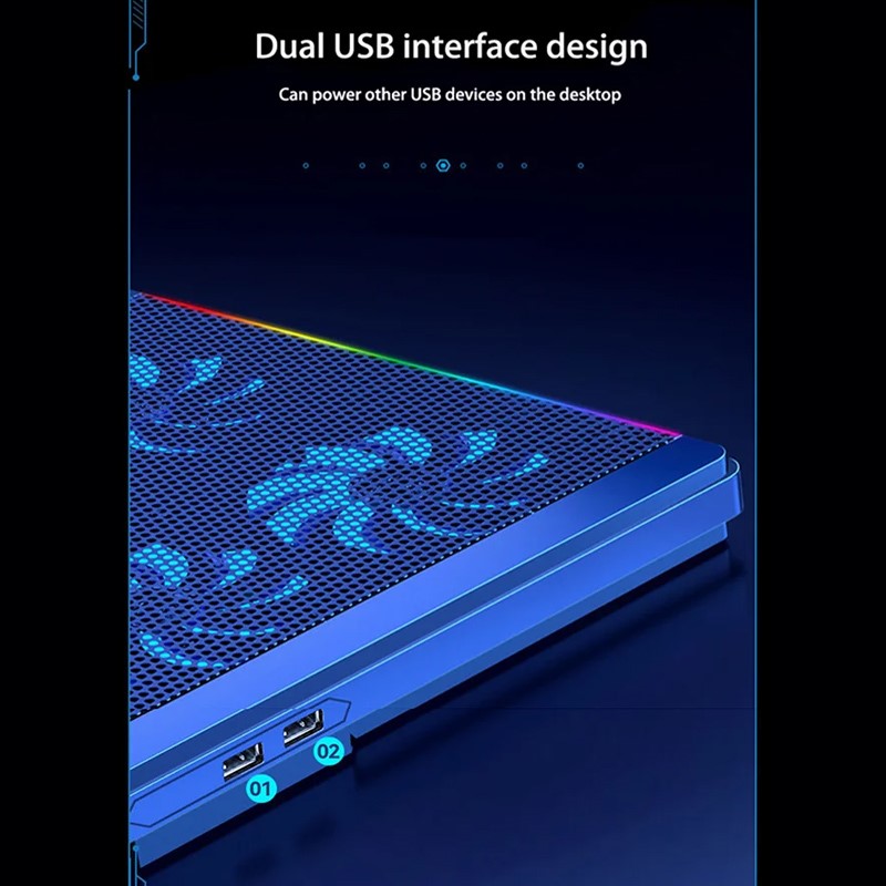 Gadgeton RGB Laptop Cooling Stand with 8 Fans & LED Screen, 2 USB Ports For Laptops up to 17 Gadgeton RGB Laptop Cooling Stand with 8 Fans & LED Screen, 2 USB Ports For Laptops up to 17